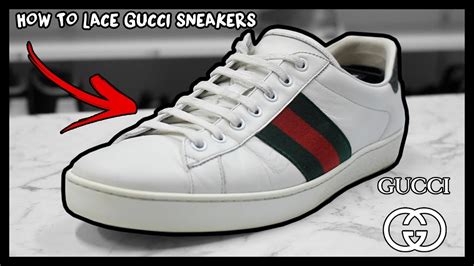 how to tie gucci sneakers|how to factory lace gucci sneakers.